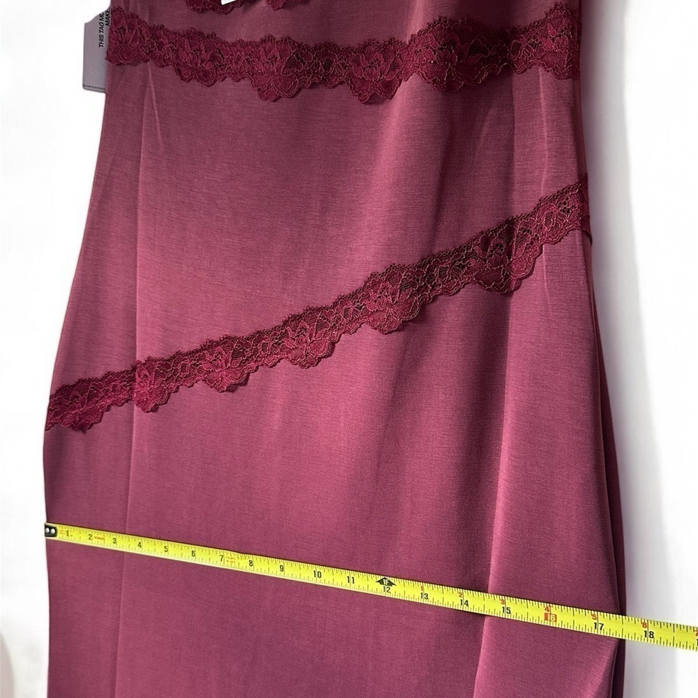 NWT Princess Polly Ultraviolet One Shoulder Lace Maxi Dress Wine US 6 - Picture 8 of 14